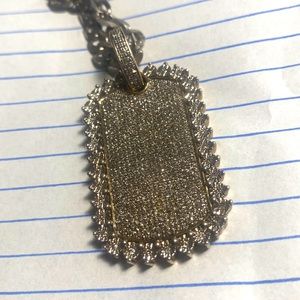Si2 diamond pendant dog tag